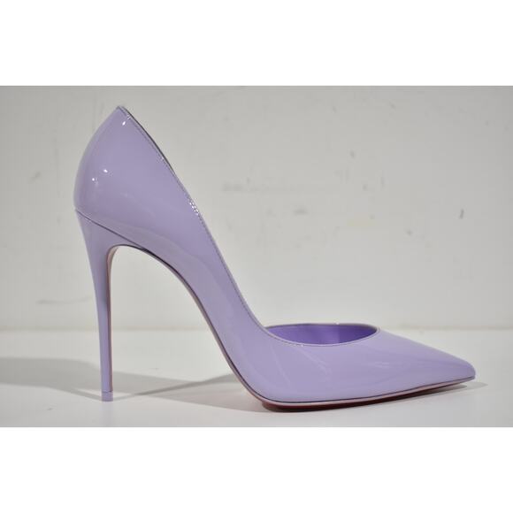 Christian Louboutin Iriza 100 Lilac Smoke Purple Patent D'Orsay Heel Pump 39 - Picture 2 of 9